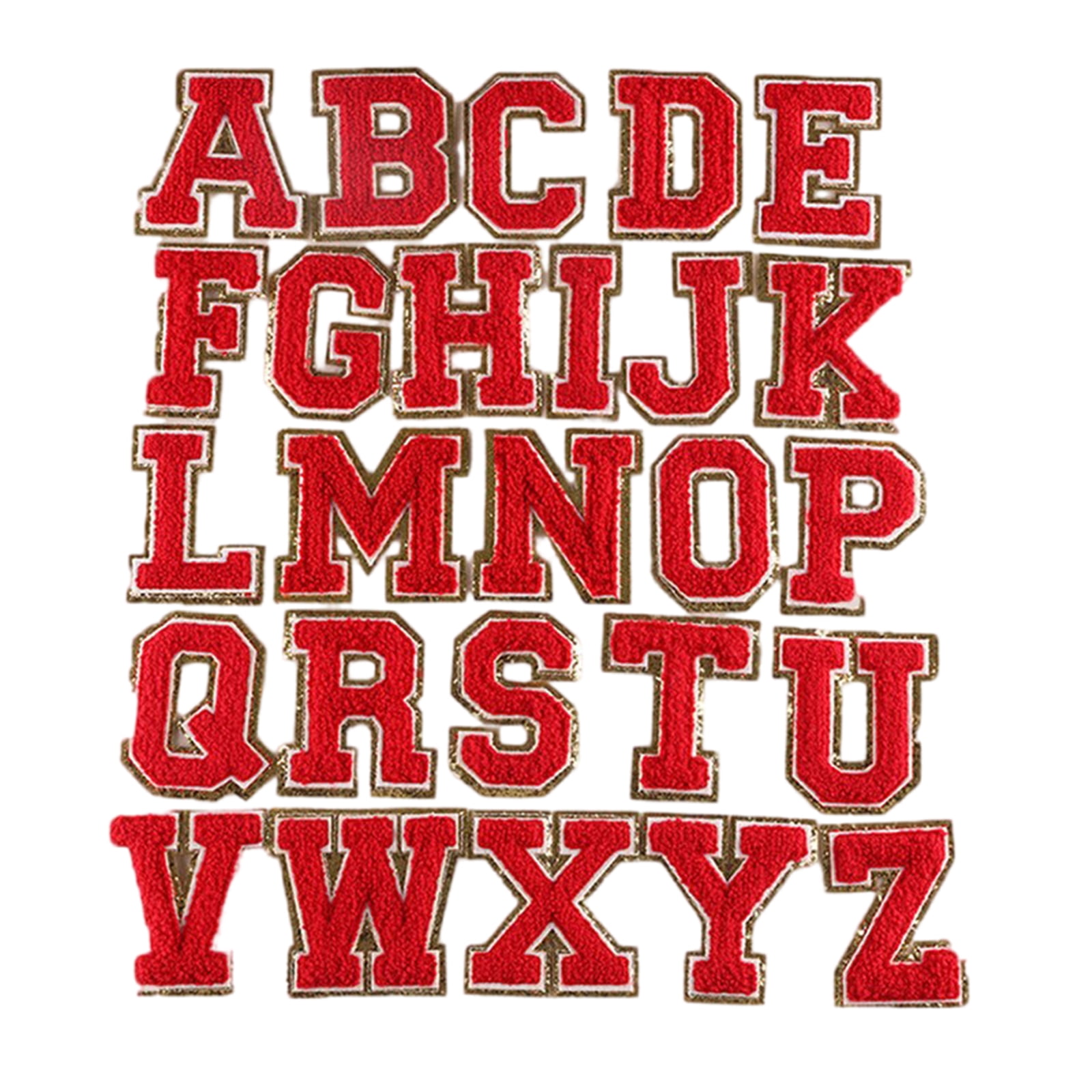 Set Of 26 Letter Embroidery Letter Appliques Crochet Yarn Applique ...