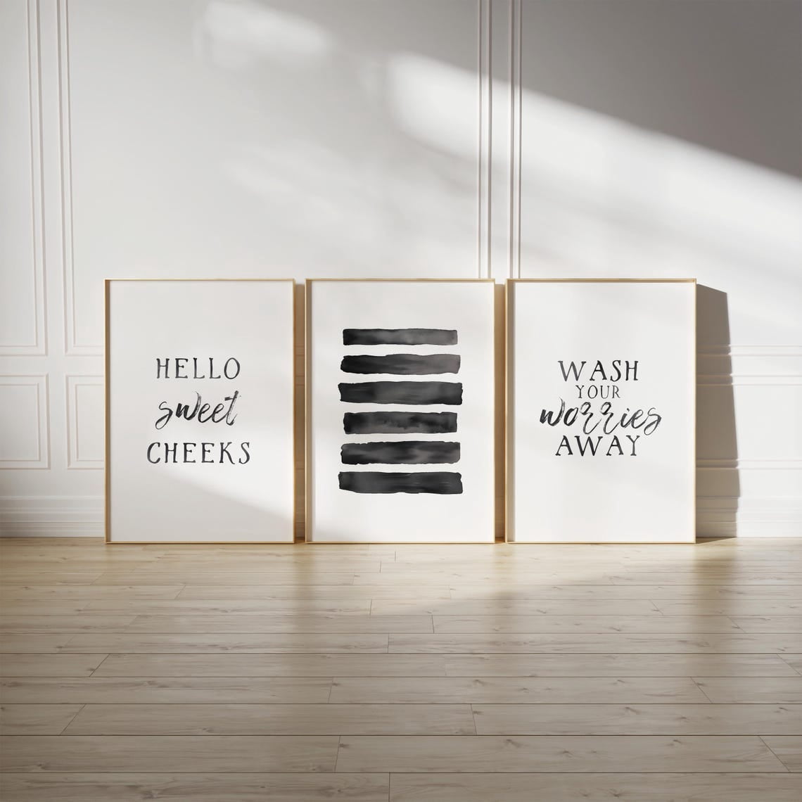 Set Of 3 Abstract Inspired Wall Art Prints, Bedroom, Office, Home And ...
