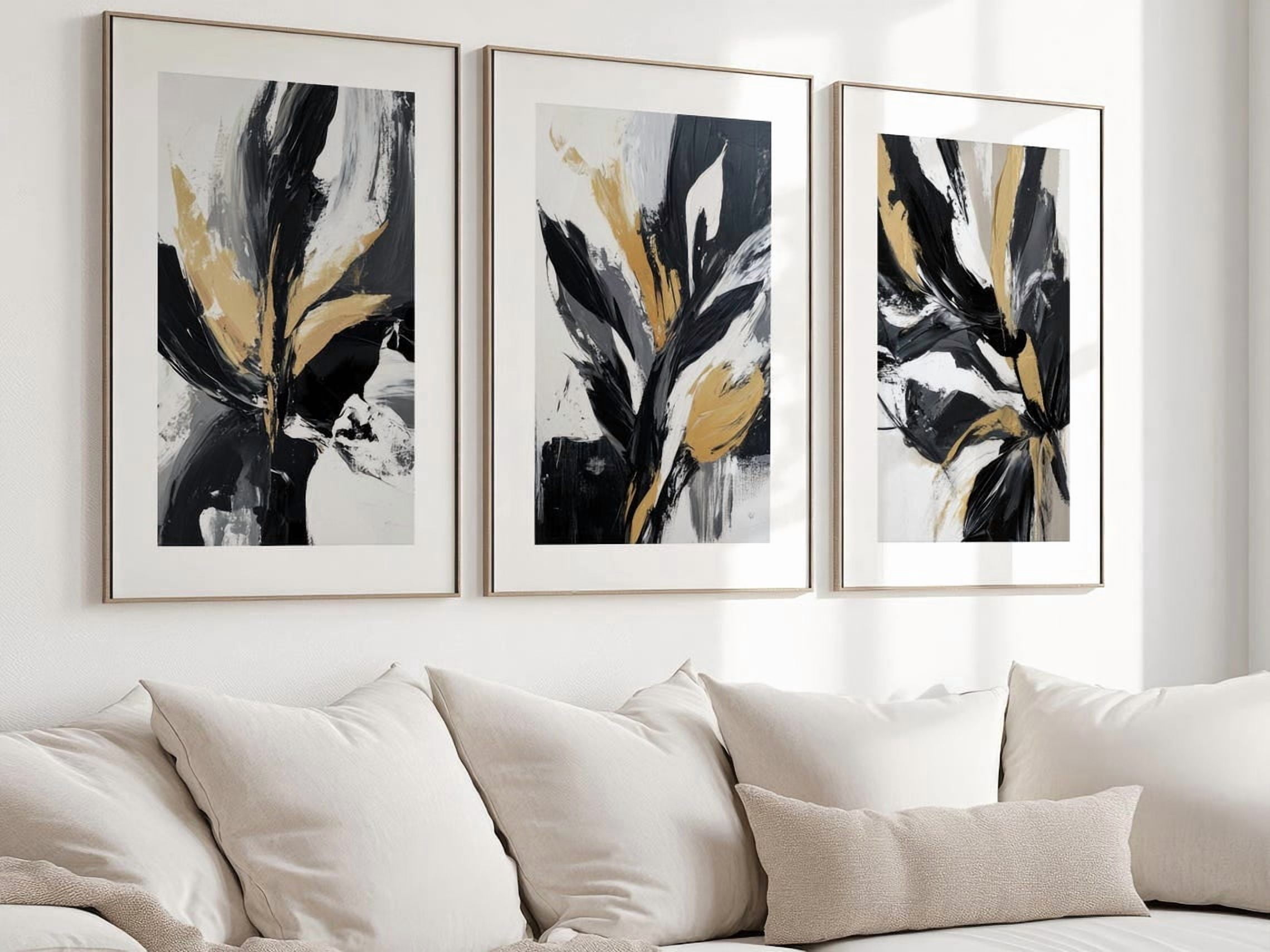 Set Of 3 Abstract Minimalist Wall Art Prints Black And White And Gold set-of-3-abstract-minimalist-wall-art-prints-black-and-white-and-gold