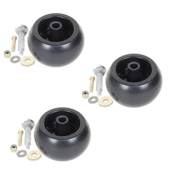 Set Of 3 Anti Scalp Roller Wheel w/ Hardware Fits Exmark 103-8415 116-9981