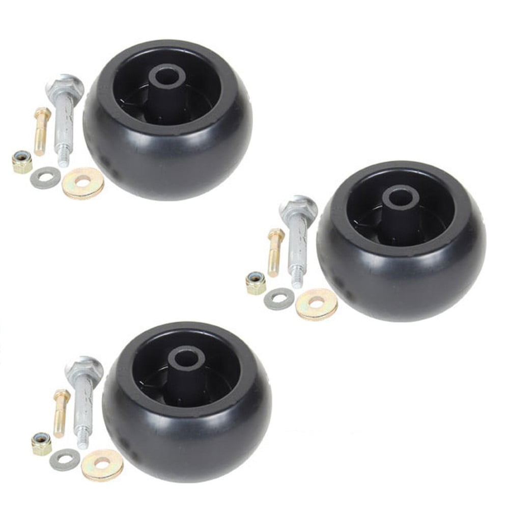 Set Of 3 Anti Scalp Roller Wheel w/ Hardware Fits Exmark 1038415 , 116