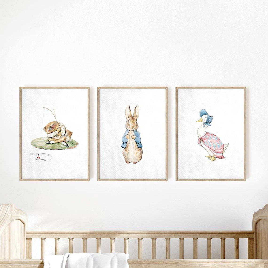 Set Of 3 Beatrix Potter Wall Art Prints, Peter Rabbit, Vintage Bunny ...