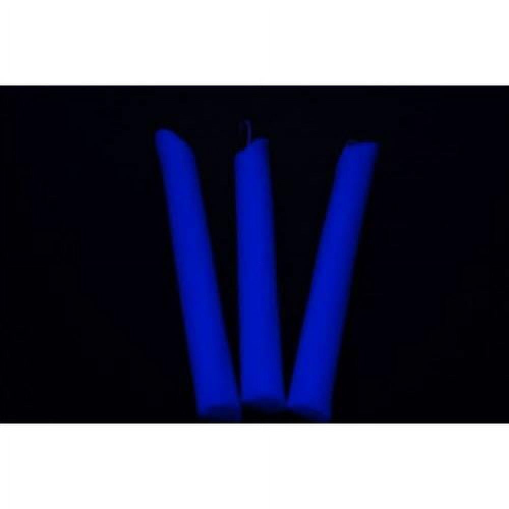 Set Of 3 Blue Blacklight Reactive Drip Candles