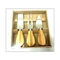 thumbnail image 1 of Set Of 3 Cheese Knife Spreader Set With Natural Bamboo Handle, 1 of 1