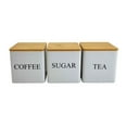 thumbnail image 1 of Set Of 3 Coffee Tea And Canister – Kitchen Storage Jars With Lid And Name Marker For Organized Food Storage, 1 of 4