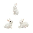 thumbnail image 1 of Set Of 3 Cute Easter Bunny Resin Figurines For Tabletop Decoration Spring Idyllic Outdoor Simulation Rabbit Decor For Home Party Favor 3Pc, 1 of 9