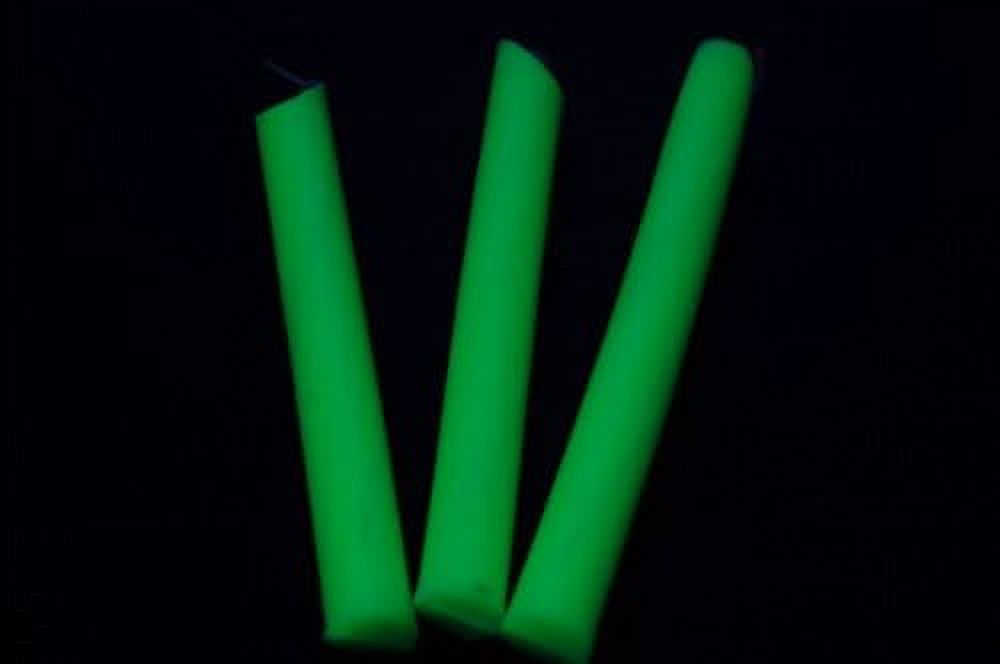 Set Of 3 Green Blacklight Reactive Drip Candles