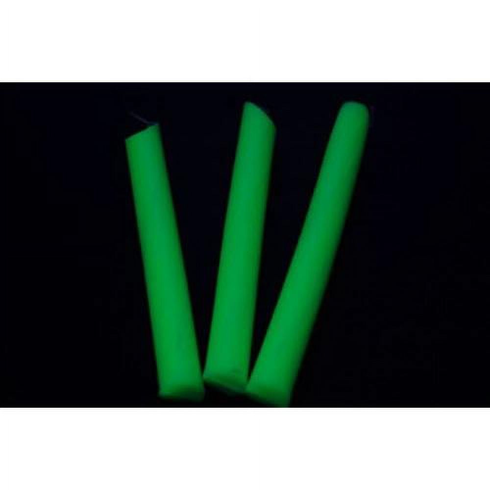 Set Of 3 Green Blacklight Reactive Drip Candles