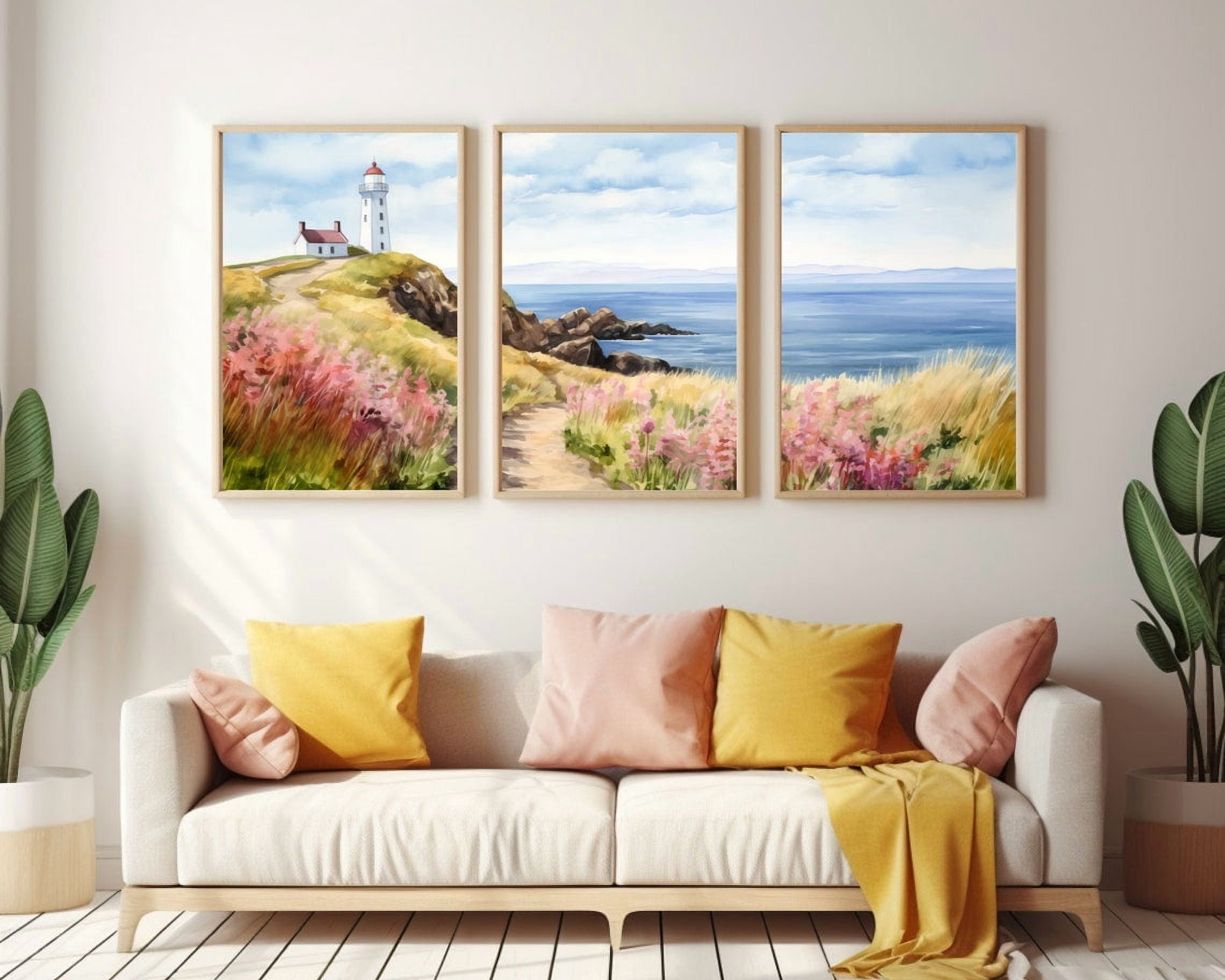 Set Of 3 Howth Ireland Wall Art Prints, Coastal Lighthouse, Seaside ...