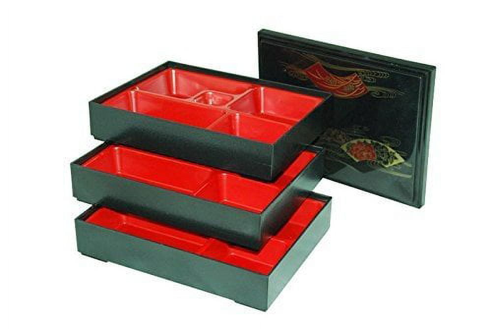 Large Japanese Bento Box 6 Compartmets 14x10.5in #WZ135 