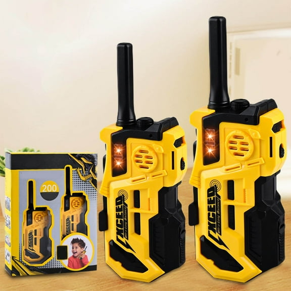 Set Of 3 Kids Mini Walkie Talkie Toys Two Way Radio With Light Lcd Screen Outdoor Camping Communication