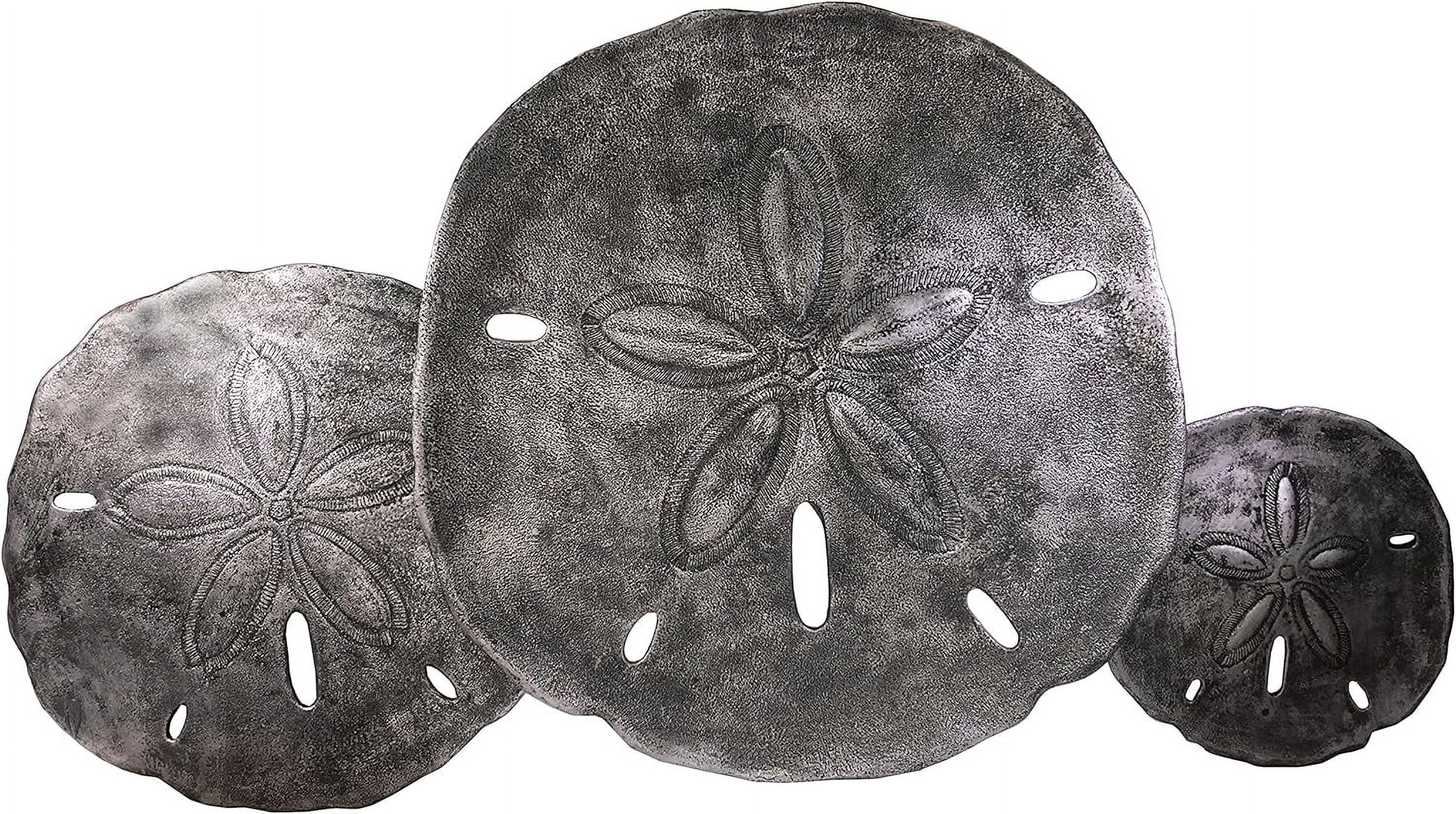 Set Of 3 Large Urchin Sand Dollar Wall Hanging Sculptures (Antique