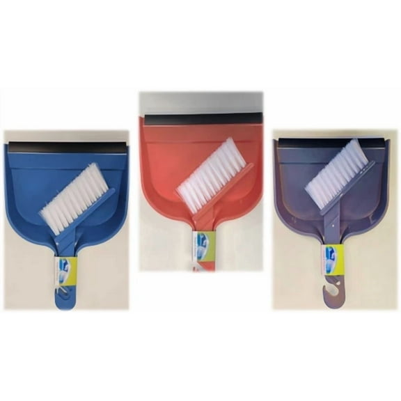 Set Of 3 Mini Dustpans W/Brush Desktop Small Dust Pan Home Dustpan Dorm Desk Toy