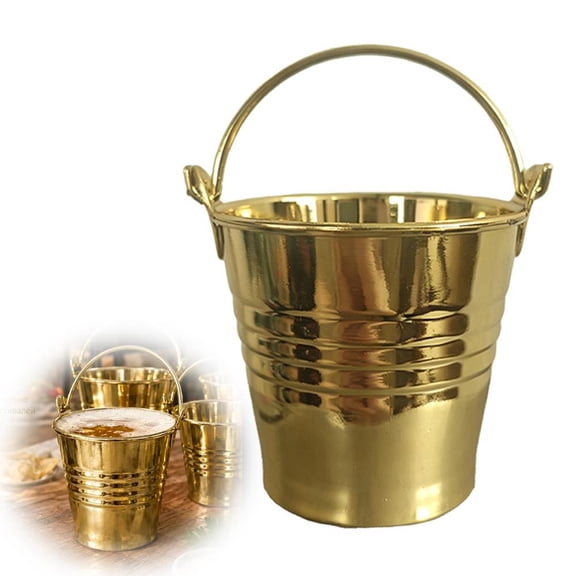 Set Of 3 Mini Plastic Buckets Stackable With For Storage Decor Handle
