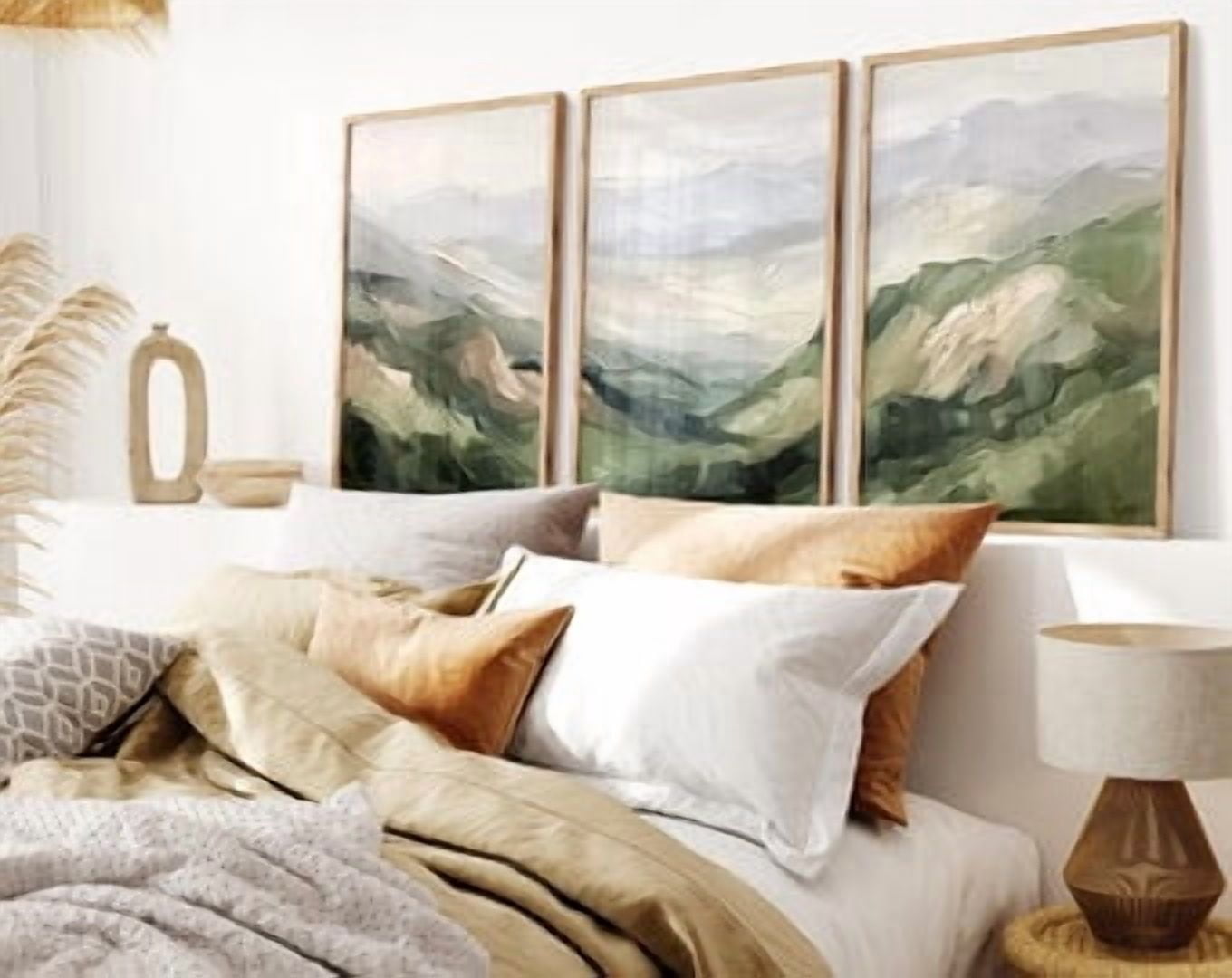 Set Of 3 Mountain Abstract Nursery Wall Art Prints, Girl, Adventure ...