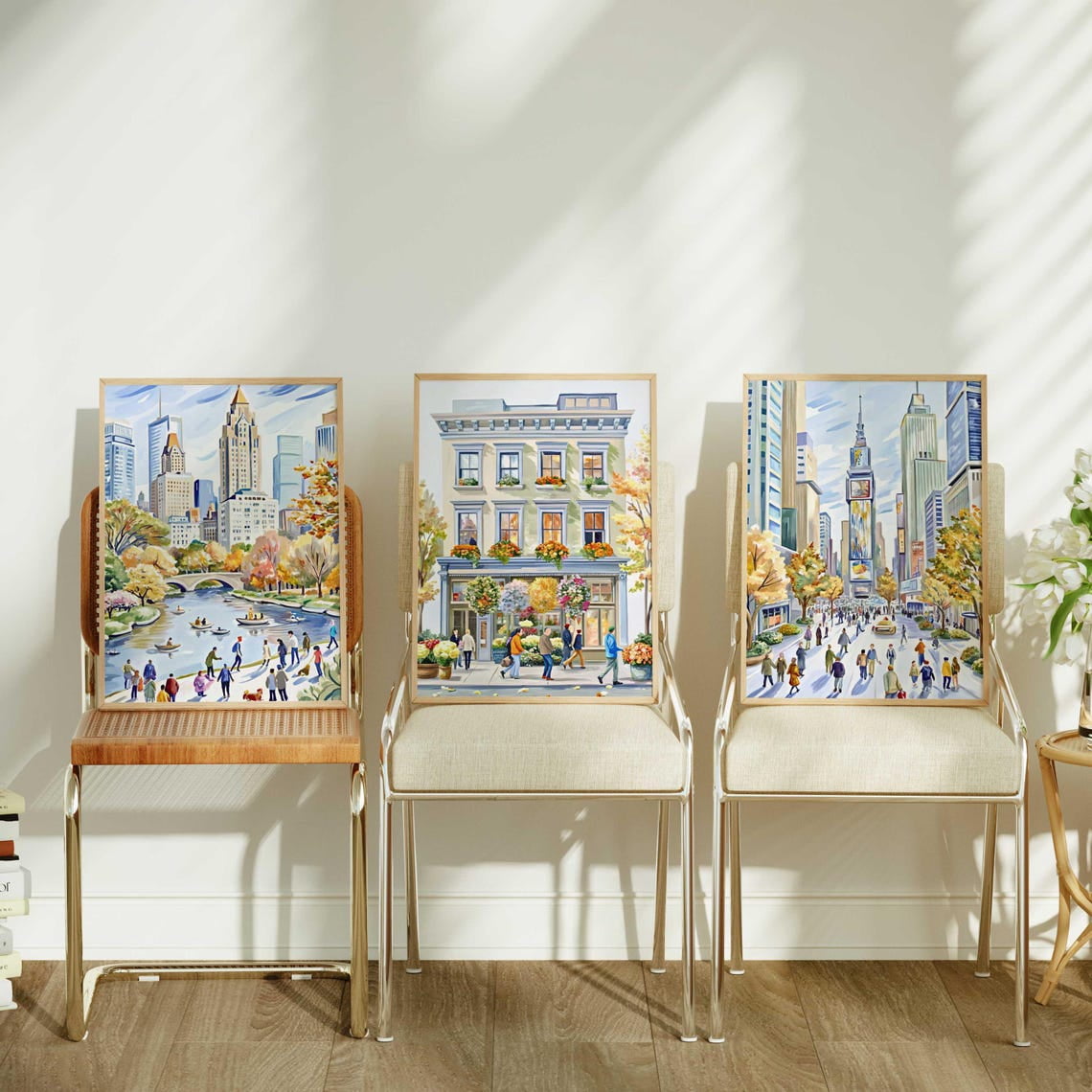 Set Of 3 New York City NYC Landmarks Travel Wall Art Prints, Travel ...