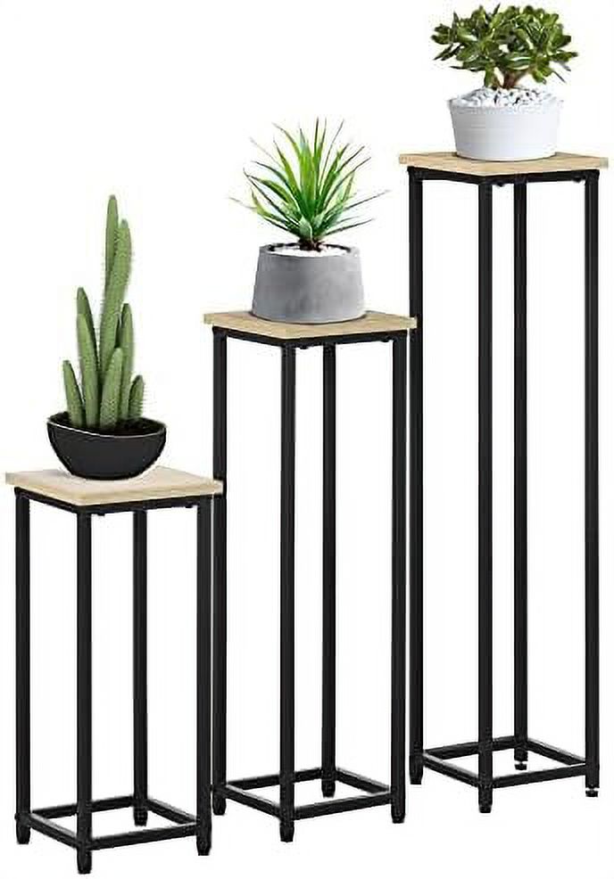 Set Of 3 Outdoor Plant Stand, Display End Table, Plant Shelf Corner