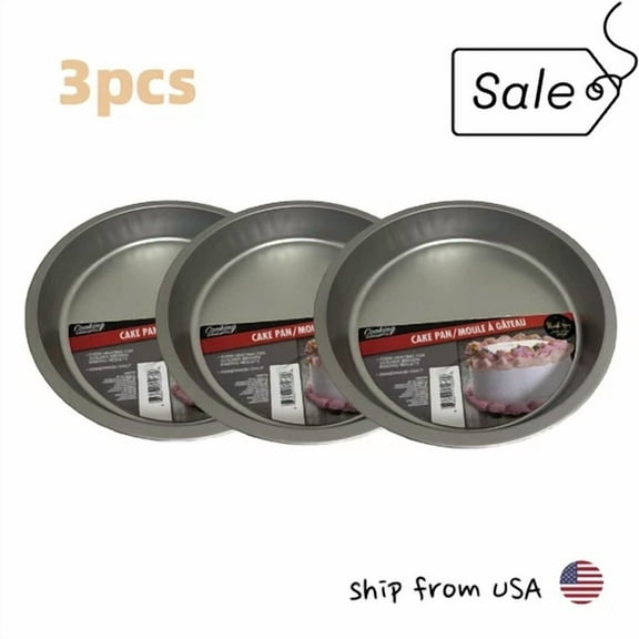 Set Of 3 Pcs 8 Inches Cake Pans Non Stick Pan 8" Round Baking Pans