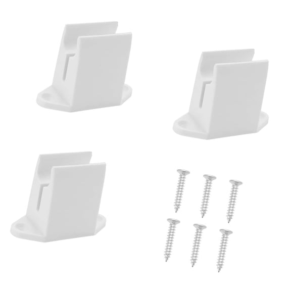 Set Of 3 Plastic Wall Mount Brackets For Roller Shade Awning Hand Crank Handle Secure And Stable Installation With Screw