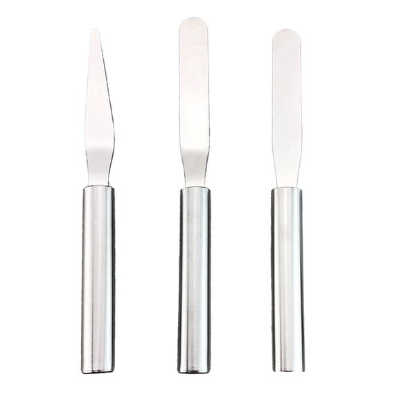 Set Of 3 Stainless Steel Cake Spatulas For Frosting Smoothing And Demolding Professional Baking Tools