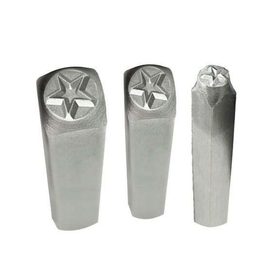 Set Of 3 Star Shaped Metal Punch Stamps Practical Stamping Tool Carbon Steel Tools for Jewelry and Crafting