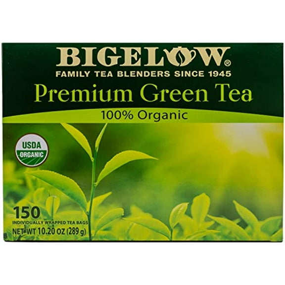 Set Of 3 Teas Premium 100-Percent Organic Green Tea 150-Count Box, Individually Wrapped Teas