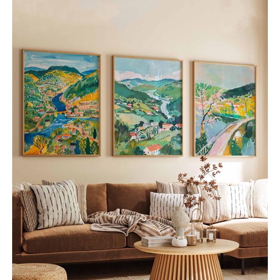 Set Of 3 West Virginia Wall Art Prints, USA Travel, Mountain State, Appalachian, Scenic Landscape, Travel Inspired Home And Office Decor