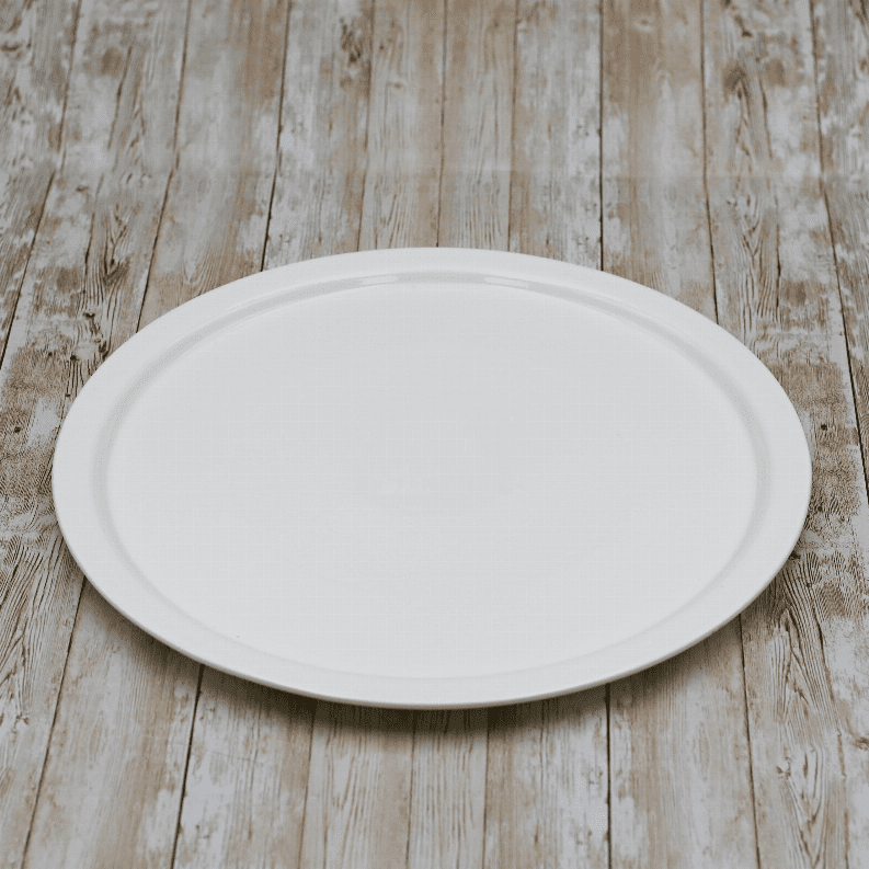 Set Of 3 White Personal Pizza Plate 14 inch | 35.5 Cm - Walmart.com