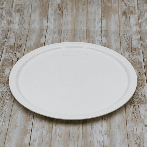 Set Of 3 White Personal Pizza Plate 14 inch | 35.5 Cm
