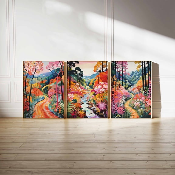Set Of 3 Yarra Ranges National Park Wall Art Prints, Melbourne, Australia Travel, Floral Tropical, Travel Inspired Home And Office Decor