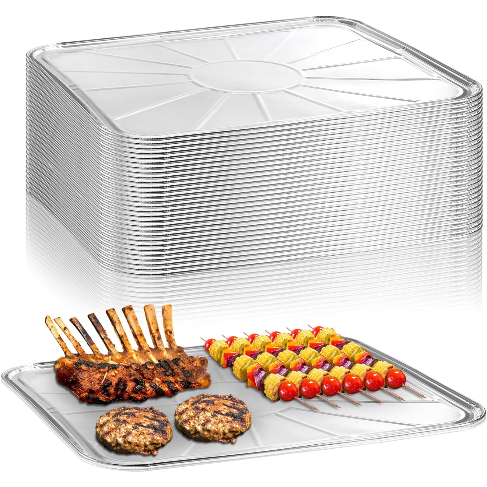 Set Of 30 Disposable Foil Oven Liners - 18.5 X 15.5 Inch Aluminum Drip Pan Tray For Cooking Baking Roasting And Grilling  Keep Your Clean