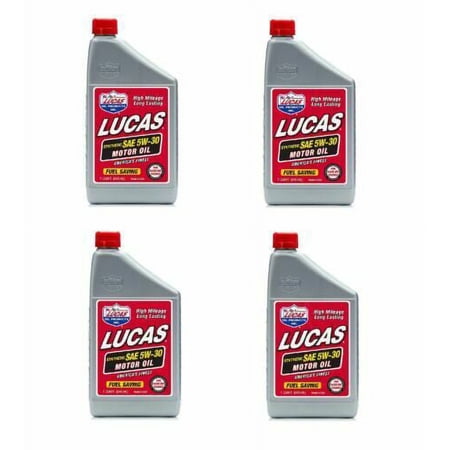 Set Of 4 1 Quart Bottles Of Lucas Oil Synthetic SAE 5W-30 Motor Oil
