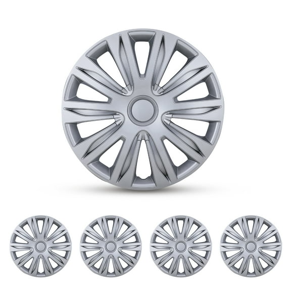 (Set Of 4) 14" Universal Hubcaps,Wheel Rims Cover R14 Hubcaps,Snap On Car Pickup Truck SUV,Wheel Covers,ABS&PC Material,Lacquer