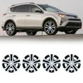 thumbnail image 1 of (Set of 4) 17 inch Hubcaps Wheel Rims Cover for 2013-2018 Toyota Rav4，Not Fit for Winter Wheel Rims,White Lacquer & Black Lacquer, 1 of 7