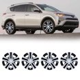 thumbnail image 1 of 4Pcs/Set 17" Hubcaps Wheel Rims Cover for 2013-2018 Toyota Rav4 Compatible with Steel Wheels Snap on Installation(17-inch,White Lacquer& Black Lacquer), 1 of 7