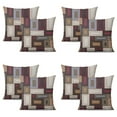 thumbnail image 1 of Set Of 4 Abstract Geometric Pillow Covers 20x20 Inch Linen Decorative Square Throw Pillow Covers for Living Room Sofa Couch Decoration, 1 of 6