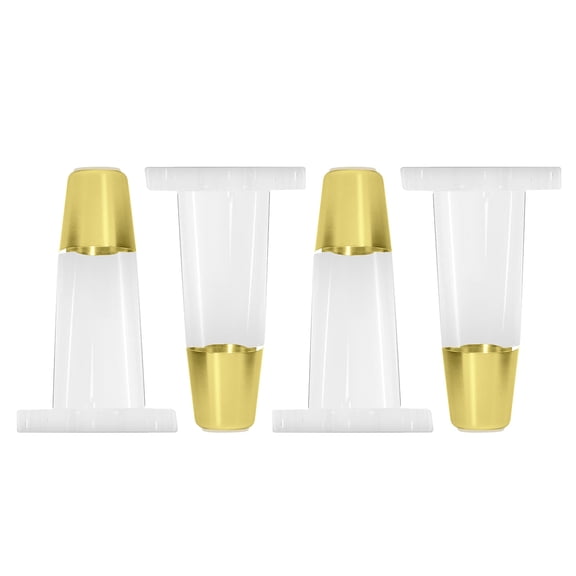 Set Of 4 Acrylic Clear Furniture Legs set Modern Clear Replacement Feet Upgrades Legs for Sofa Chair & Cabinet Projects