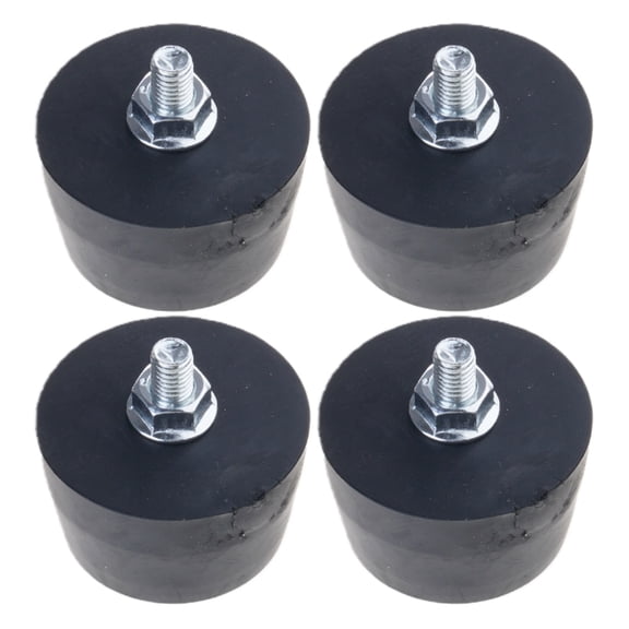 Set Of 4 Anti Rubber Feet With Mounting Hardware For Air Compressor Stability & Noise Reduction In Pneumatic Tools