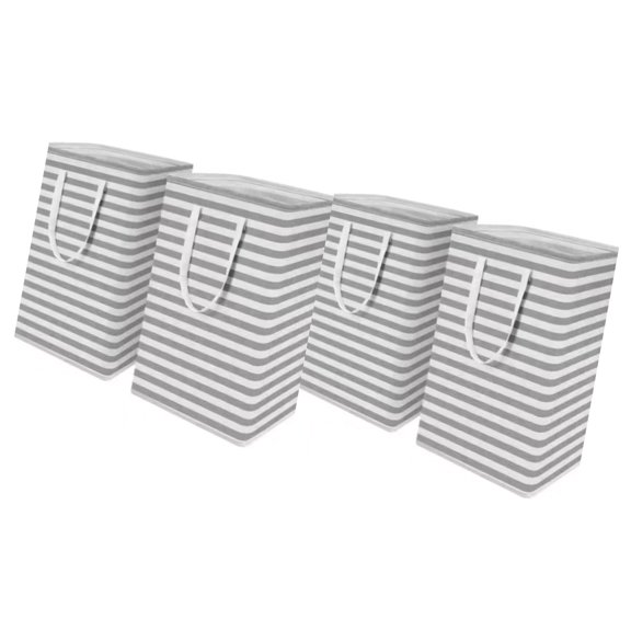 Set Of 4 Big Capacity 75L Laundry Bins Crafted From Polycotton Canvas For Bedroom And Washing Area