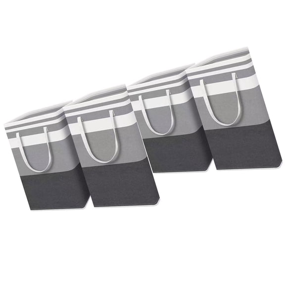 Set Of 4 Big Capacity 75L Laundry Bins Crafted From Polycotton Canvas For Bedroom And Washing Area