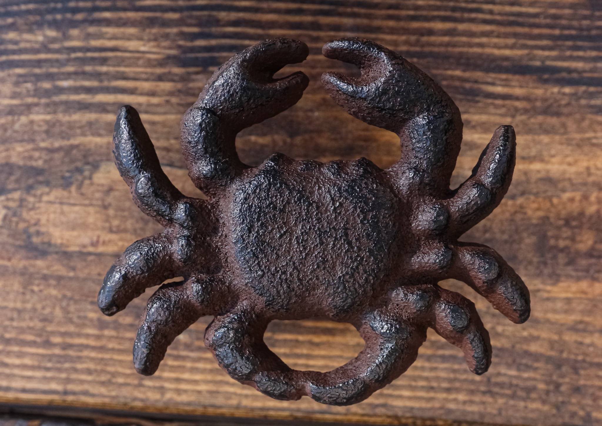 Set Of 4 Cast Iron Rustic Marine Sea Crab Drawer Door Knobs