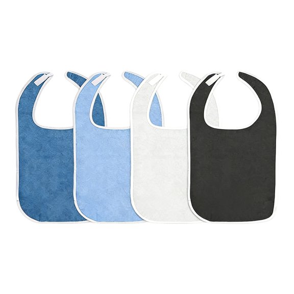 Set Of 4 Comfortable ElderlyAdu1tBibs With Water Resistant Design Convenient Feeding Bibs for Hospital Nursing Use