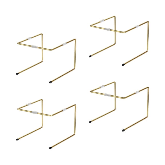 Set Of 4 Foldable Pizza Tray Rack For Small Space Elegant Heatproof Materials Pizza Plates Holder With Sturdy Base