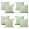 thumbnail image 1 of Set Of 4 Green Geometry Pillow Covers 20x20 Inch Linen Decorative Square Throw Pillow Covers for Living Room Sofa Couch Decoration, 1 of 6