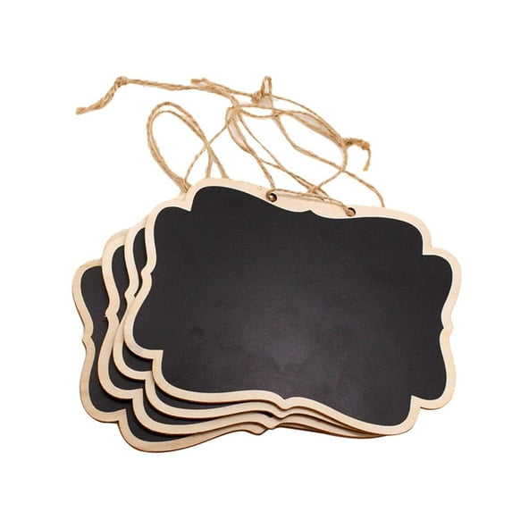Set Of 4 Heart Blackboard Wooden Board Memo Board Chalk Board Price Tags Gift Tags