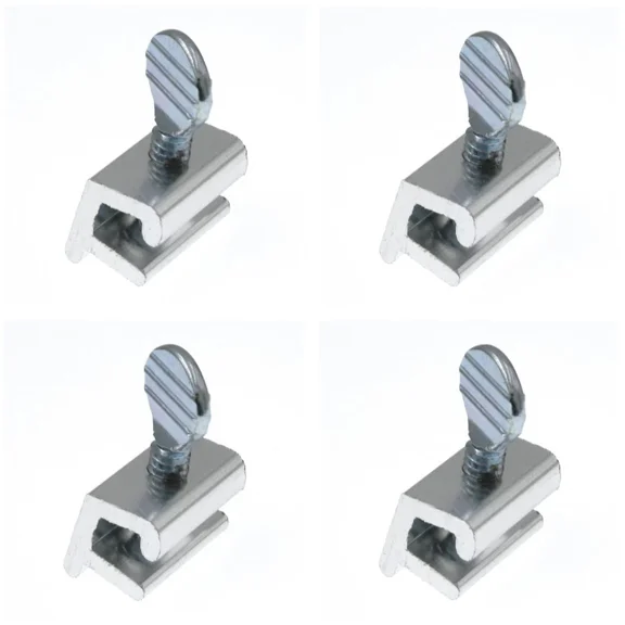 Set Of 4 Hickory Hardware Security Adjustable Aluminum Sliding Window Lock 1405