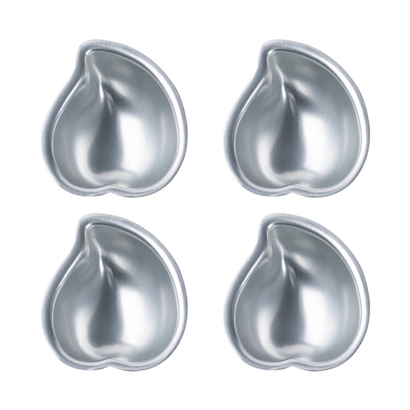 Set Of 4 Innovative Peach Mangos Theme Baking Molds Grade Aluminum Alloy Mochi Molds For Party Dessert Making