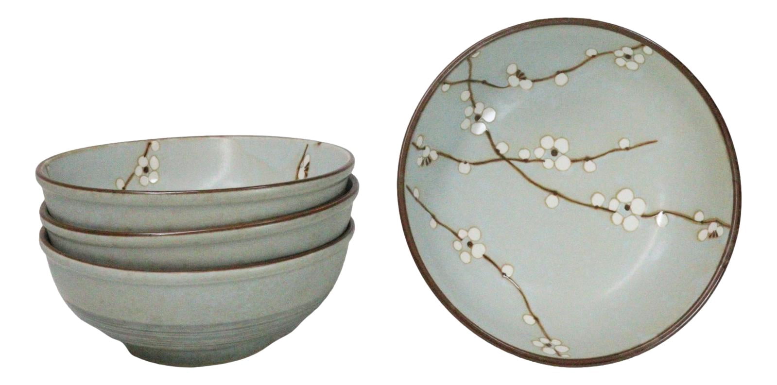 Set Of 4 Japanese Soushun Sakura Cherry Blossoms Porcelain Salad Soup ...