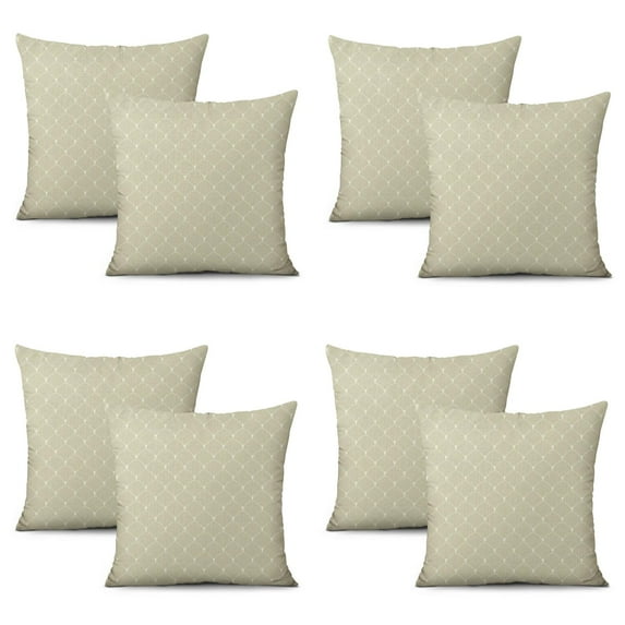Set Of 4 Linen Pillow Covers 16x16 Inch Linen Decorative Square Throw Pillow Covers for Living Room Sofa Couch Decoration