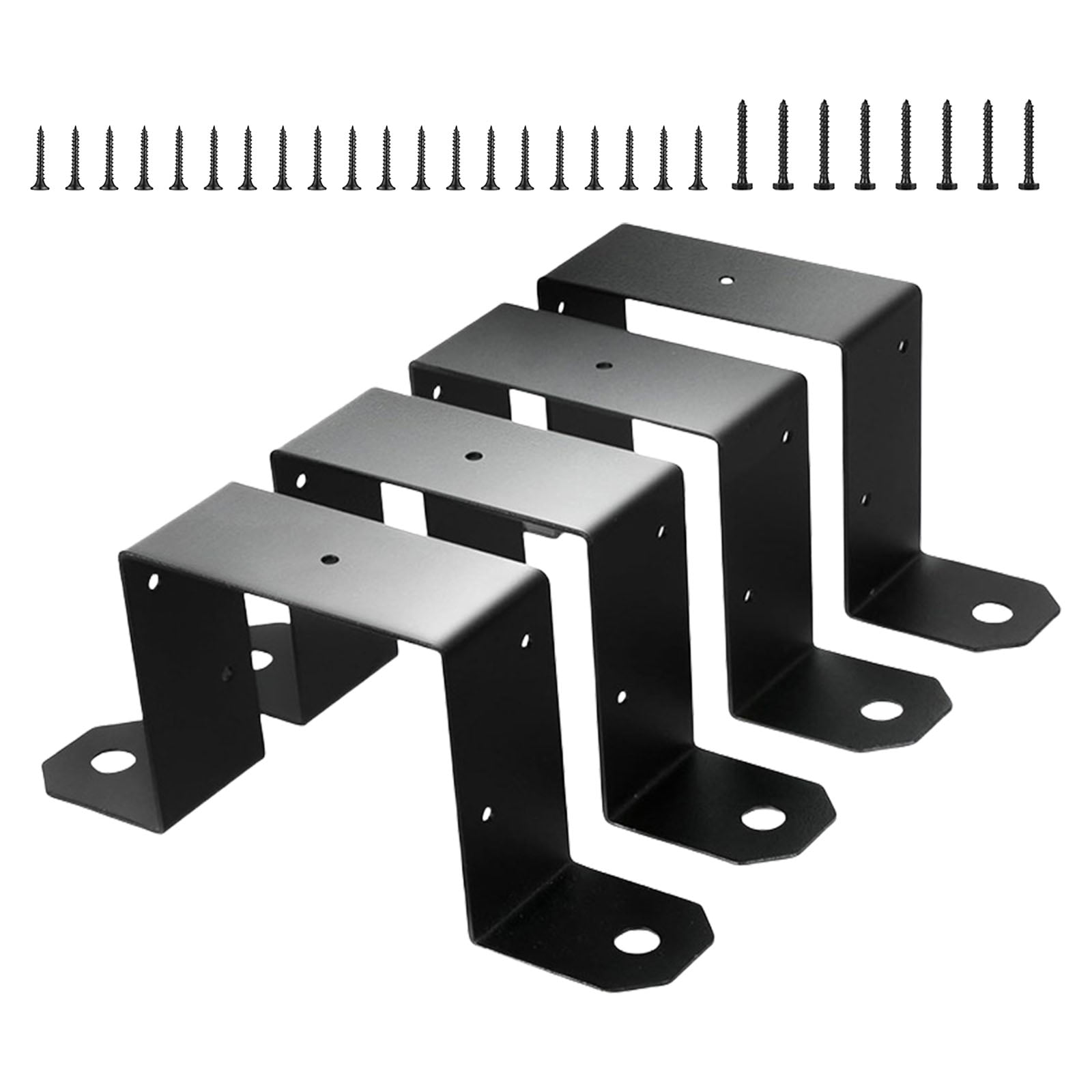 4Pcs 4x4inch Post Beams Brackets Post Support Ties For Deck And Fence ...